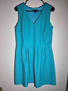 EnFocus Deep Blue Sleeveless Dress Sz 14 W Polyester